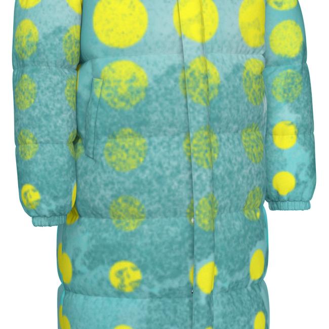 Warme Wintermantel mit Hundemotiv Eddy – Popart Hundemotiv, 90% Daunen, 10% Federn, bunt, stylisch, Schäferhund, Deutscher Schäferhund, German Shepherd, Mix, SOKA, Listenhund, Größe XS- 4XL - Kopie